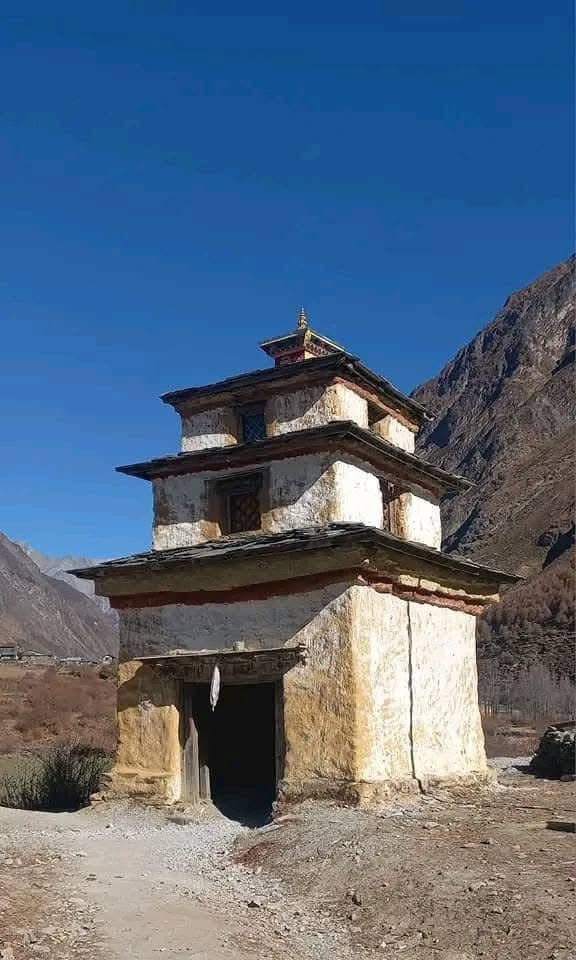 Small Buddhist temple in a high valley